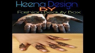 'Simple Henna Design for beginners#Easy Henna design#FASHION BEAUTY BOX'