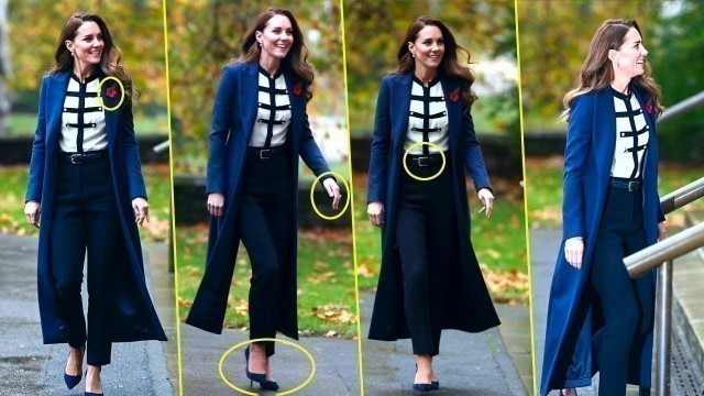 'WOWED! Kate Middleton Stunning In A Navy Blue Coat As She Visit To Imperial War Museum'