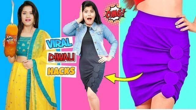 '*VIRAL DIWALI HACKS* Fashion, Beauty & Life Hacks | Testing Out VIRAL Hacks'