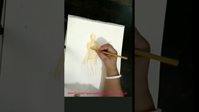 'How to draw Male fashion figure rendering with color pencil'