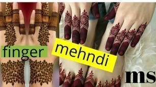 'Finger mehndi designs/ unique finger mehndi/ms fashion beauty'