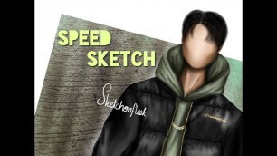 'BASIC MALE SKETCH | FASHION ILLUSTRATION TIME LAPSE SPEED SKETCH DIGITAL ART'