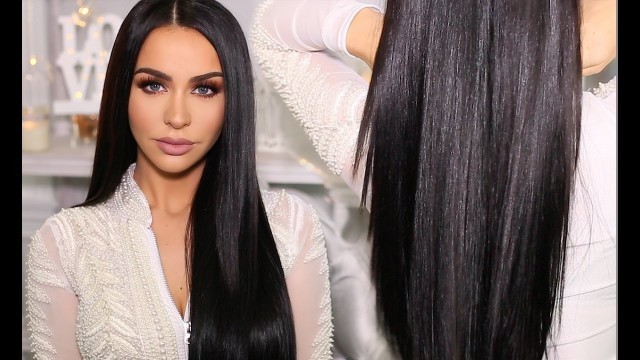 'HOW TO: SLEEK & SHINY STRAIGHT HAIR | Carli Bybel'