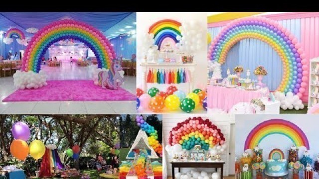 'Rainbow birthday decoration ideas at home || rainbow theme || fashion beauty & lifestyle'