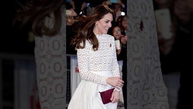 'Kate Middleton White Lace Formal Dress Evening Gown Casual Dress'