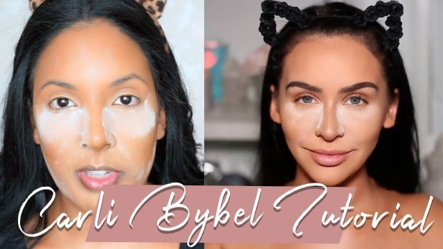 'I TRIED FOLLOWING CARLI BYBEL TUTORIAL | FULL COVERAGE FOUNDATION OILY SKIN | CANVAS FASHIONS'