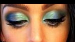 'Blue & Green Makeup Tutorial by Carli Bybel'