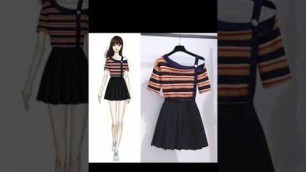 'Fashion sketches dresses #trending #koreanstyle #shorts'