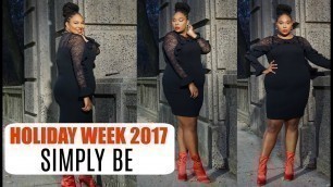 'Plus Size Holiday Outfit Ideas| Simply Be| Holiday Week 2017'