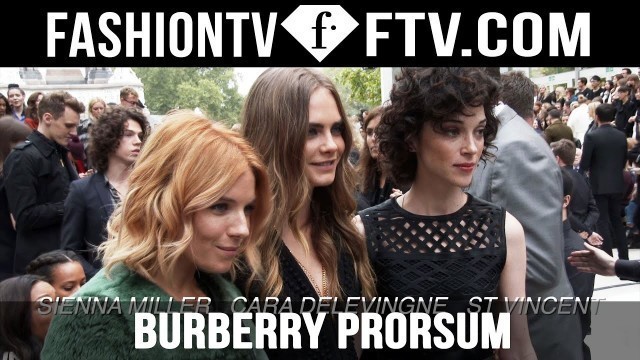 'Burberry Prorsum Spring/Summer 2016 Front Row  | London Fashion Week LFW | FTV.com'