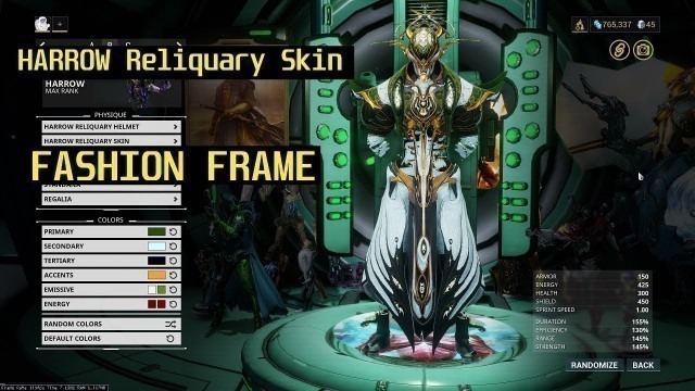 'Harrow RELIQUARY SKIN (Fashion Frame) - Warframe ITA'