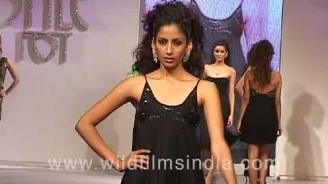 'Women models in Little Black dresses at Geetanjali Fashion Show'