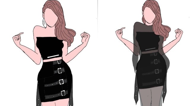 'fashion illustration sketches amezing dress. would you wear this dress #shorts #youtubeshorts #draw'