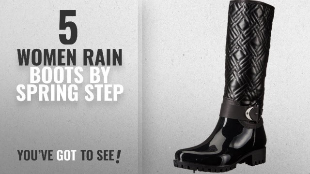 'Spring Step Women Rain Boots [2018]: Spring Step Women\'s Eris Rain Boot, Black, 40 EU/9 M US'