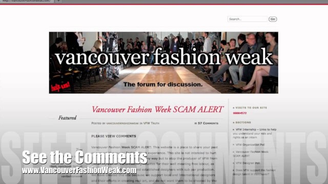 'Vancouver Fashion Week: SCAM ALERT'