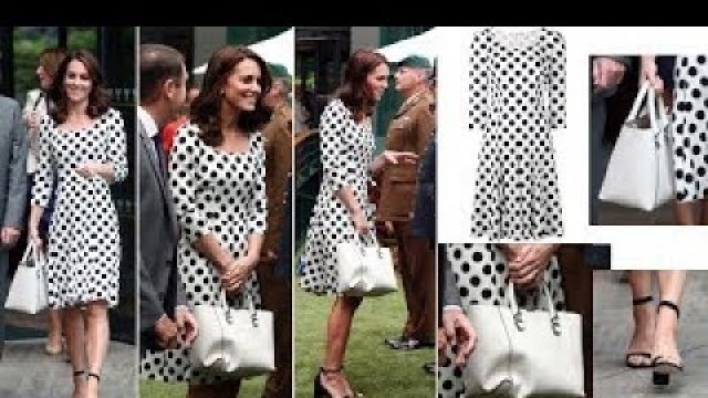 'Kate Middleton Looks Radiant in Polka Dot Dress as She Attends Wimbledon 2017'