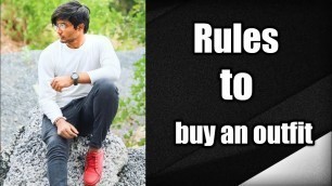 'Rules to select an outfit (watch before u buy)||men\'s fashion telugu||'