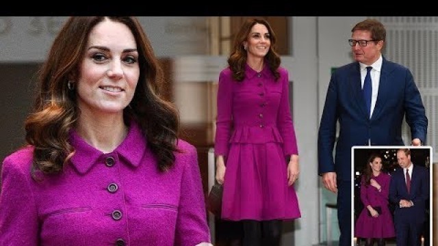 'Kate Middleton looks very glamorous as she recycles purple suit for a visit to the Royal Opera House'